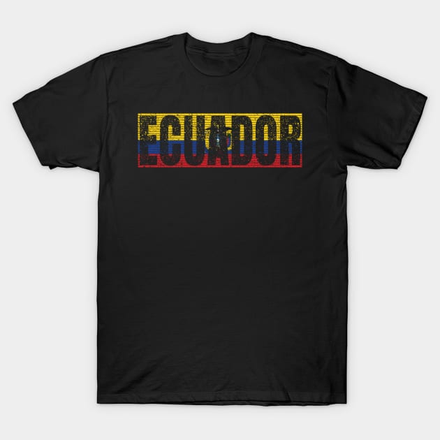 Ecuador Flag Vintage Ecuadorian National Country Gift T-Shirt by Grabitees